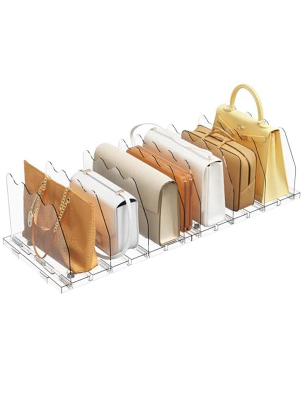 Adjustable Shelf Divider for Closet Clear Purse Organizers for